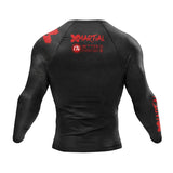 Accent Minimalist Long Sleeve Brown/Black Compression Shirt XMARTIAL