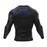 Accent Minimalist Long Sleeve White/Black Compression Shirt XMARTIAL
