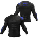 Accent Minimalist Long Sleeve White/Black Compression Shirt XMARTIAL