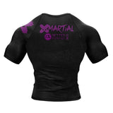 Accent Minimalist White/Black Compression Shirt XMARTIAL