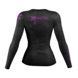 Accent Minimalist Women's Long Sleeve White/Black Compression Shirt XMARTIAL