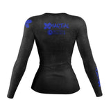 Accent Minimalist Women's Long Sleeve White/Black Compression Shirt XMARTIAL