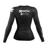 Accent Minimalist Women's Long Sleeve White/Black Compression Shirt XMARTIAL