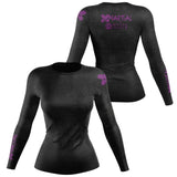 Accent Minimalist Women's Long Sleeve White/Black Compression Shirt XMARTIAL