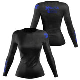 Accent Minimalist Women's Long Sleeve White/Black Compression Shirt XMARTIAL