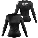 Accent Minimalist Women's Long Sleeve White/Black Compression Shirt XMARTIAL