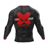 BJJ Rash Guard Black Camo Fight Team X-Tech 25 Series XMARTIAL