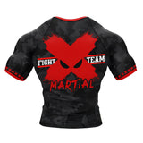 BJJ Rash Guard Black Camo Fight Team X-Tech 25 Series XMARTIAL