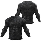 BJJ Rash Guard Black Camo Fight Team X-Tech 25 Series XMARTIAL