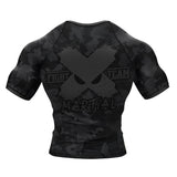 BJJ Rash Guard Black Camo Fight Team X-Tech 25 Series XMARTIAL
