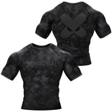 BJJ Rash Guard Black Camo Fight Team X-Tech 25 Series XMARTIAL