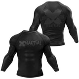 BJJ Rash Guard Black Fight Team X-Tech 25 Series XMARTIAL