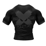 BJJ Rash Guard Black Fight Team X-Tech 25 Series XMARTIAL