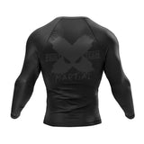 BJJ Rash Guard Black Fight Team X-Tech 25 Series XMARTIAL