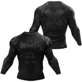 BJJ Rash Guard Black Fight Team X-Tech 25 Series XMARTIAL