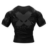BJJ Rash Guard Black Fight Team X-Tech 25 Series XMARTIAL