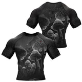 BJJ Rash Guard Black Indigo Mushroom X-Tech 25 Series XMARTIAL