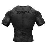 BJJ Rash Guard Black Stitcher X-Tech 25 Series XMARTIAL