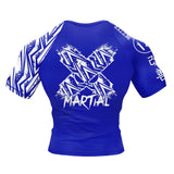 Full Minimalist Blue Compression Shirt XMARTIAL
