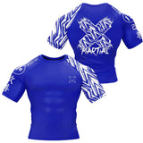 Full Minimalist Blue Compression Shirt XMARTIAL