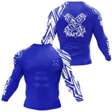 Full Minimalist Long Sleeve Blue Compression Shirt XMARTIAL