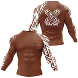 Full Minimalist Long Sleeve Brown Compression Shirt XMARTIAL