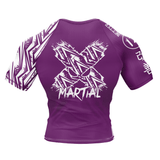 Full Minimalist Purple Compression Shirt XMARTIAL