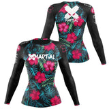 Hibiscus Queen Women's BJJ Rash Guard XMARTIAL