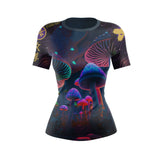Women's Rash Guard Indigo Mushroom