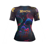 Women's Rash Guard Indigo Mushroom