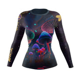 Women's Rash Guard Indigo Mushroom