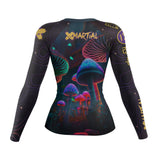 Women's Rash Guard Indigo Mushroom