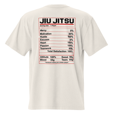 Jiu Jitsu Shirt Oversized Nutrition Label XMARTIAL