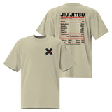 Jiu Jitsu Shirt Oversized Nutrition Label XMARTIAL