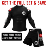 Kanji Black BJJ Rash Guard XMARTIAL