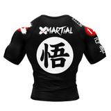 Kanji Black BJJ Rash Guard XMARTIAL