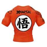Kanji Orange BJJ Rash Guard XMARTIAL