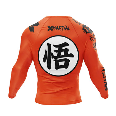 Kanji Orange BJJ Rash Guard XMARTIAL