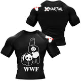 Panda Chair Shot BJJ Rash Guard XMARTIAL