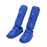 Red Combat Ready Muay Thai Gloves and Shin Guards XMARTIAL