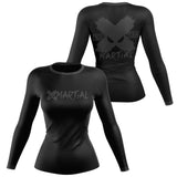 Women's BJJ Rash Guard Black Fight Team X-Tech 25 Series XMARTIAL