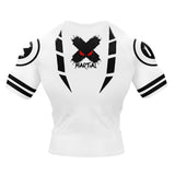 Wrathful Sovereign Anime White Compression Shirt XMARTIAL