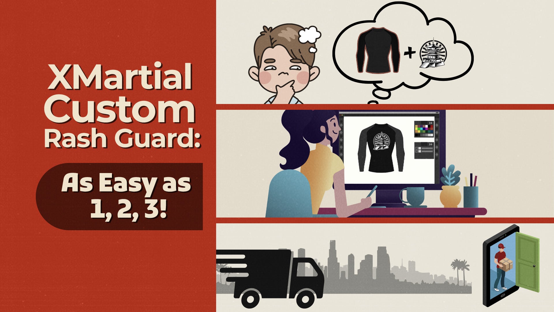 XMartial Custom Rash Guards: As Easy as 1, 2, 3!