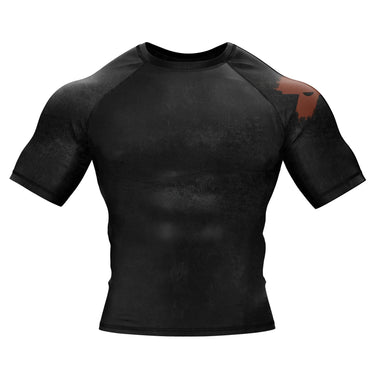 Accent Minimalist Brown/Black Compression Shirt XMARTIAL