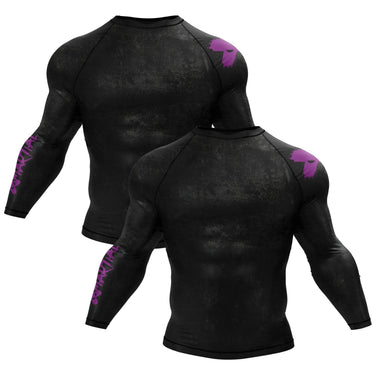 Accent Minimalist Long Sleeve White/Black Compression Shirt XMARTIAL