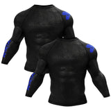 Accent Minimalist Long Sleeve White/Black Compression Shirt XMARTIAL