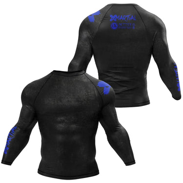 Accent Minimalist Long Sleeve White/Black Compression Shirt XMARTIAL
