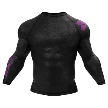 Accent Minimalist Long Sleeve White/Black Compression Shirt XMARTIAL