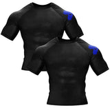 Accent Minimalist White/Black Compression Shirt XMARTIAL