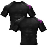Accent Minimalist White/Black Compression Shirt XMARTIAL